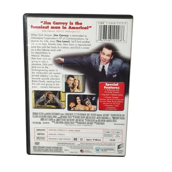 Fun with Dick and Jane DVD 2006 PG-13 Jim Carrey WORKING - Picture 2 of 5